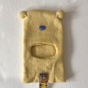 NWT Pastel Yellow Wool Balaclava Cap/Beanie for 0-6 Months